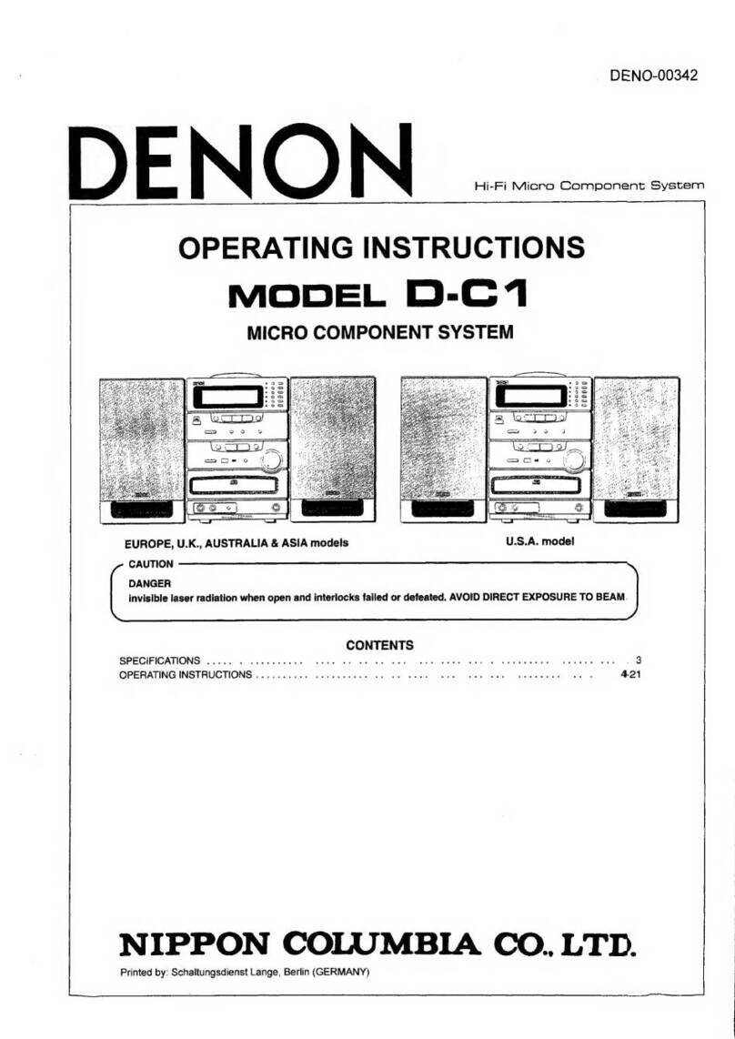 Nippon DENON D-C1 operating instructions