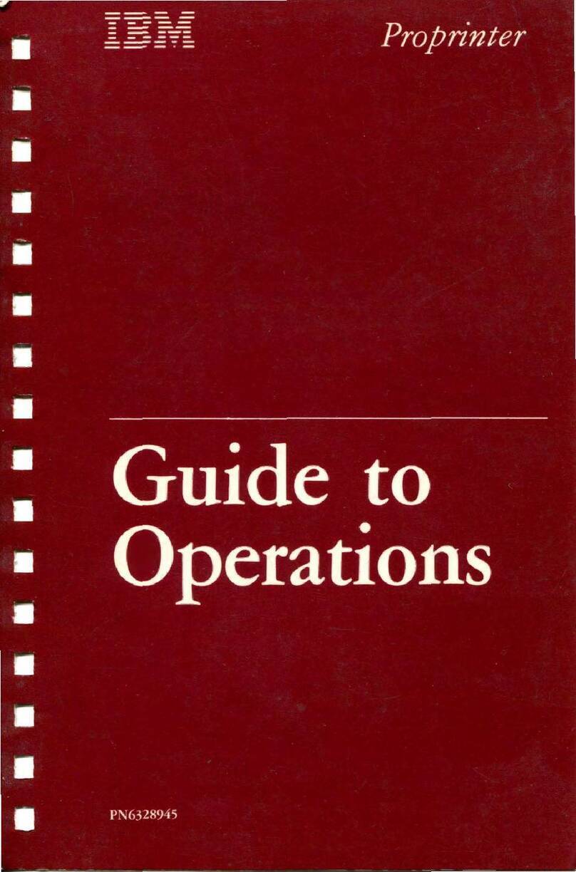 IBM Proprinter User manual