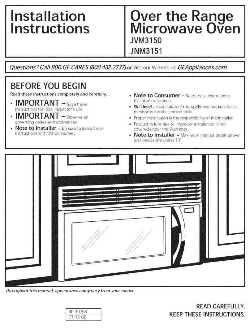 GE JVM3150 User manual