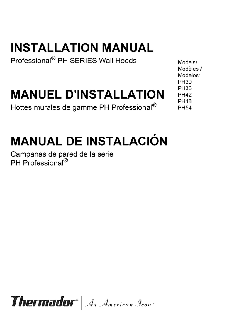 Thermador Professional PH Series installation manual