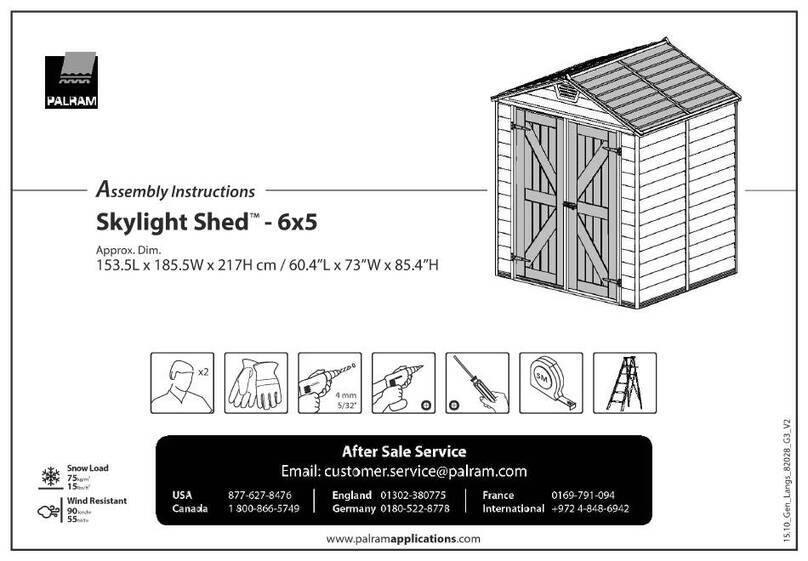 Palram Skylight Shed-6x5 User manual
