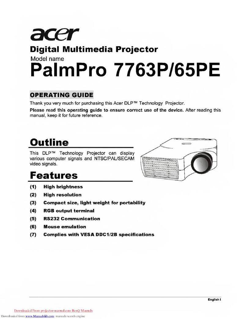 Acer PalmPro 7763P User manual Acer PalmPro 7763P User manual