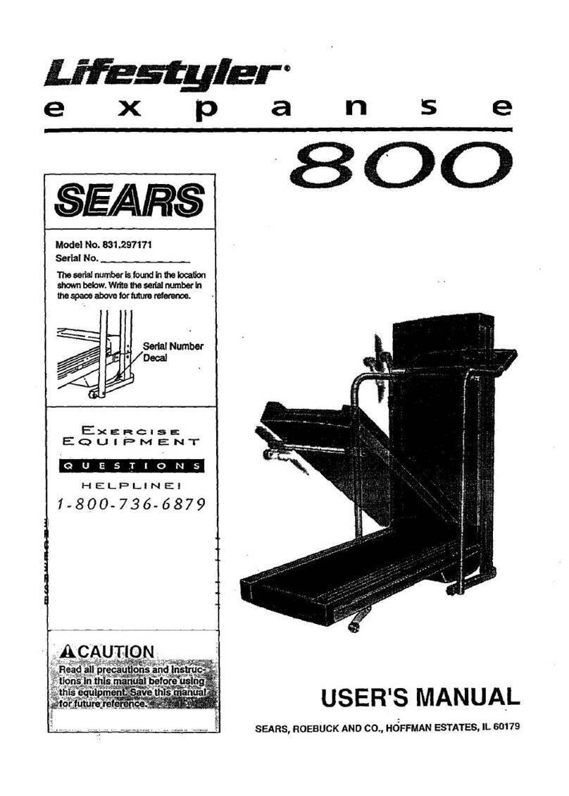 Sears Lifestyler expanse 800 user manual