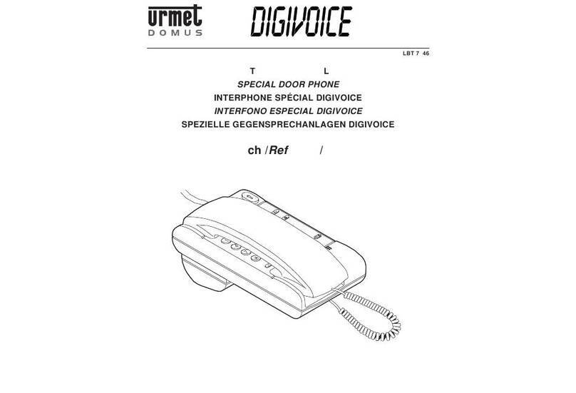 urmet domus DIGIVOICE 1138 manual