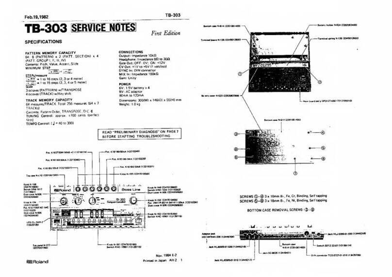 Roland TB-303 Operating and maintenance manual