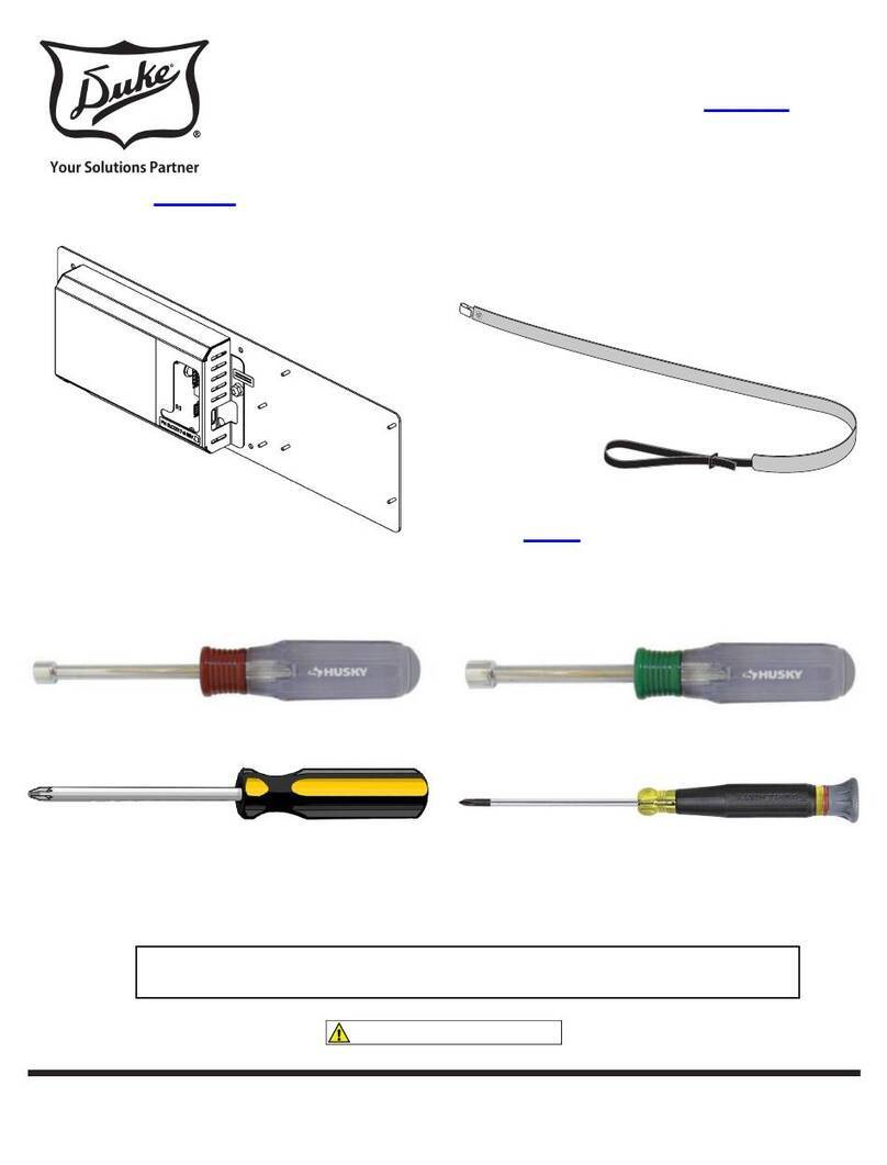 Duke FLEX BAKE 5 ELC0017-5 instruction sheet