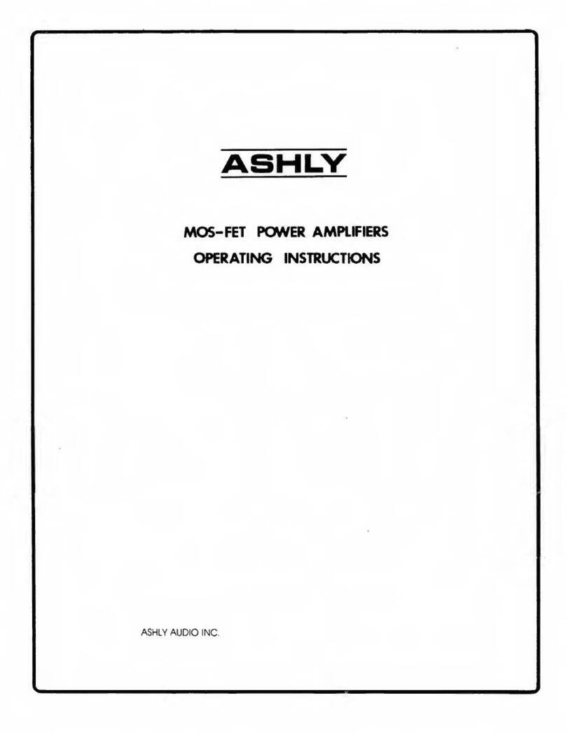 Ashly Power Amplifiers FET-200 operating instructions