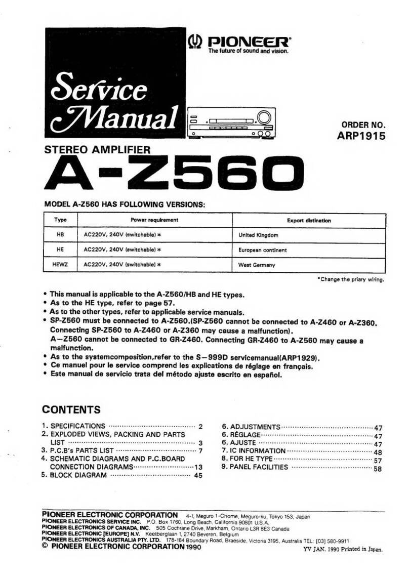 Pioneer A-Z560 User manual