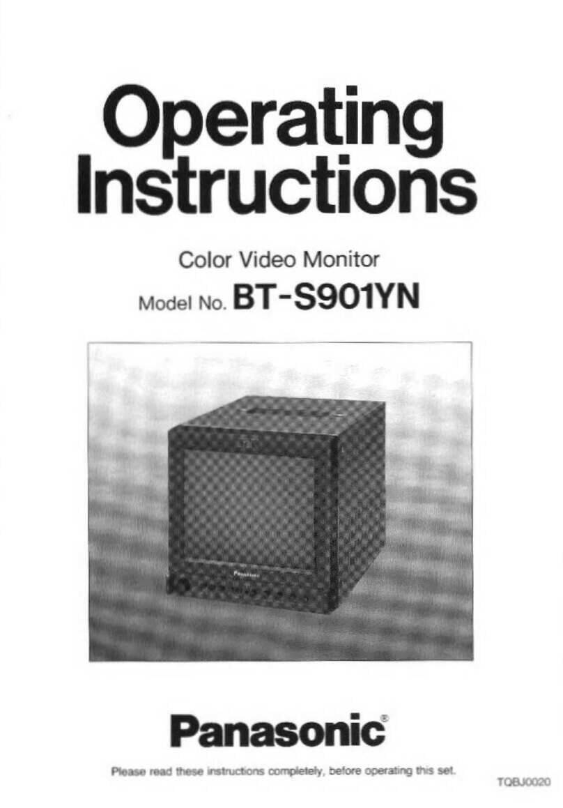 Panasonic BTS901YN - COLOR MONITOR operating instructions