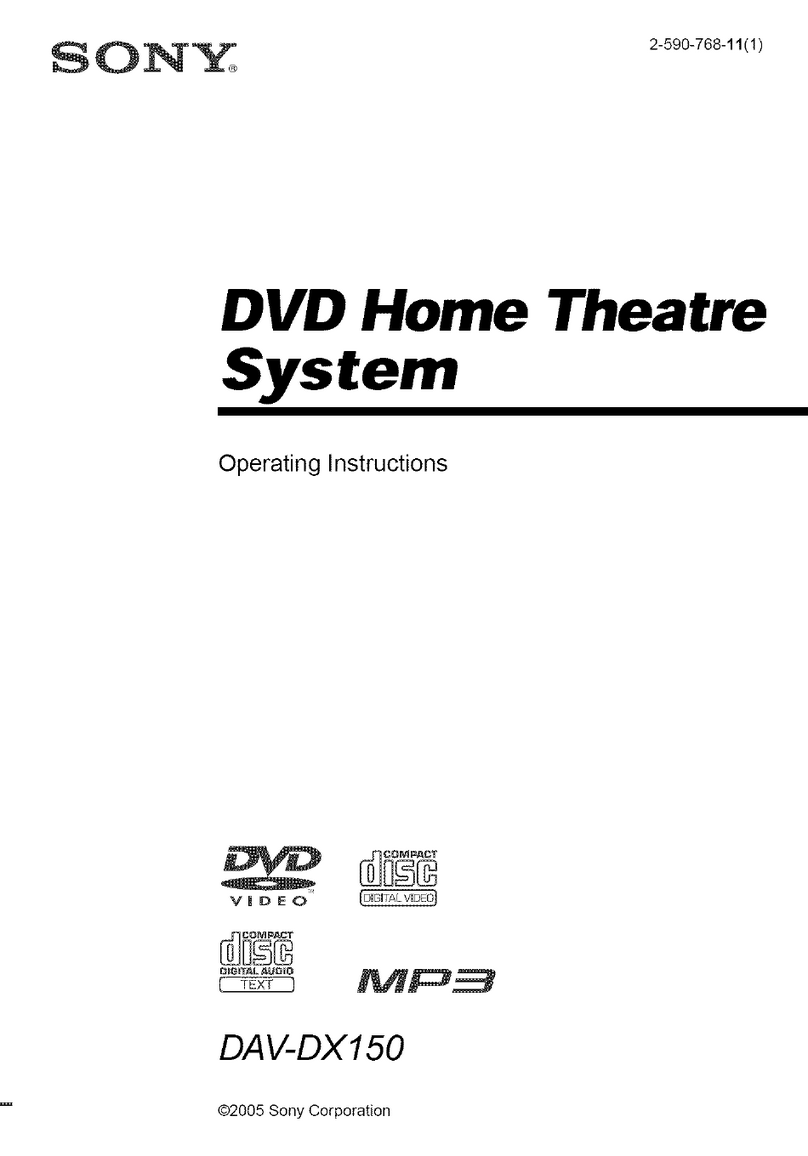Sony DAV-DX150 - Dvd Home Theater System User manual