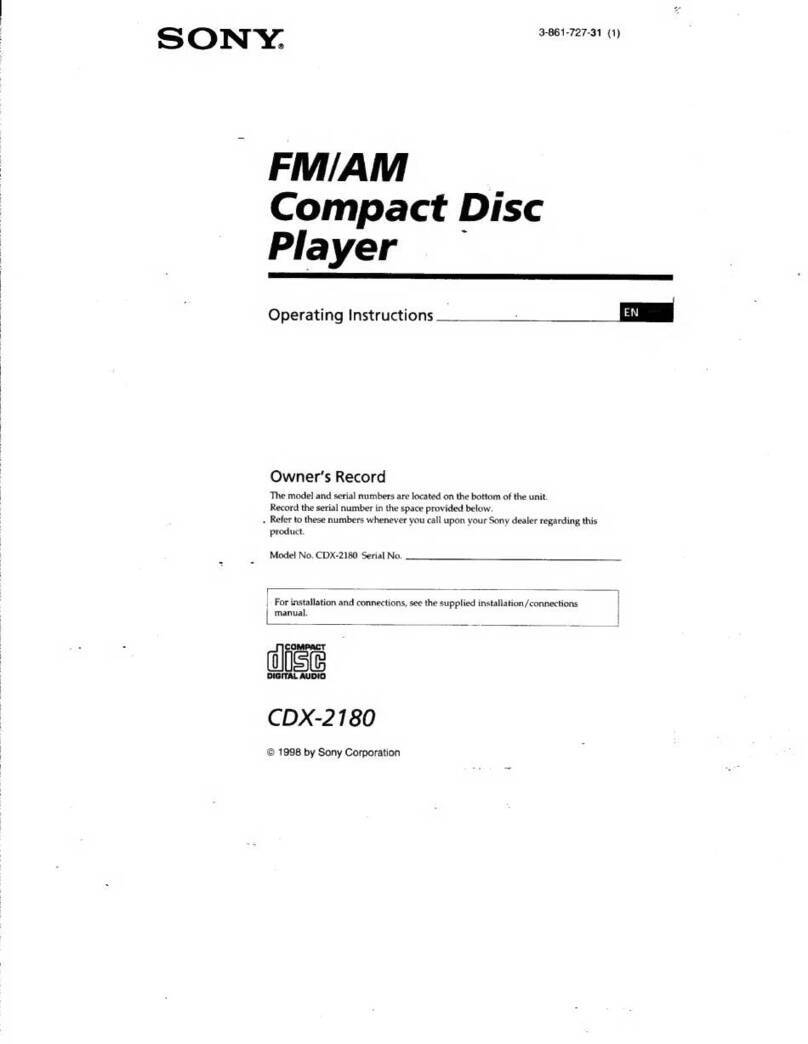 Sony CDX-2180 User manual