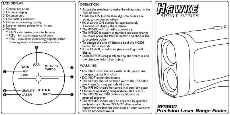 Hawk RF5600 User manual