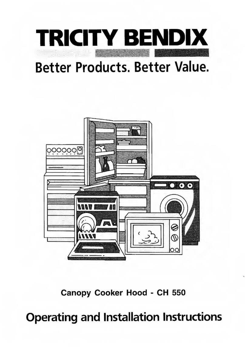Tricity Bendix CH 550 Operating and installation instructions Tricity Bendix CH 550 Operating and installation instructions