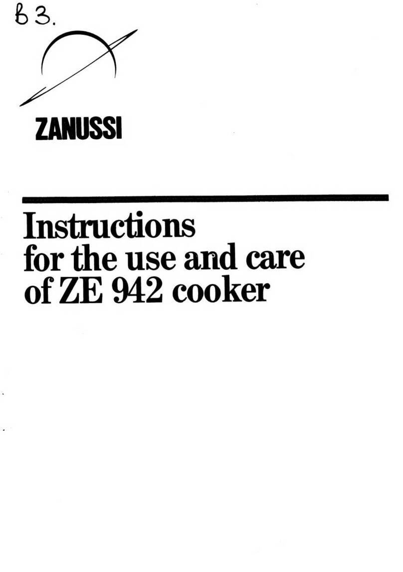 Zanussi ZE 942 Instructions for the use and care