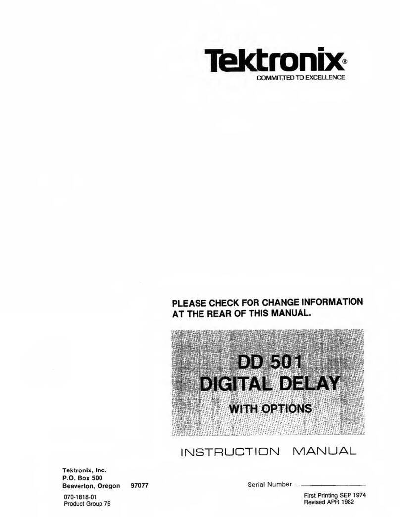 Tektronix DD 501 instruction manual