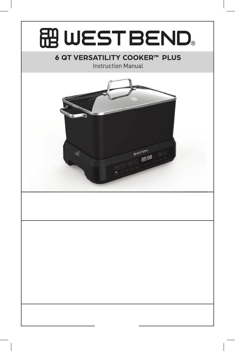 West Bend 6QT Versatility Cooker Plus User manual