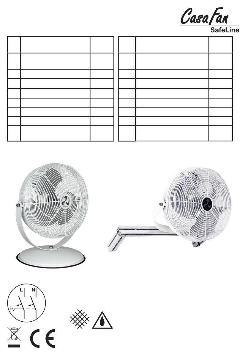 Casa Fan SafeLine DESK2PROTECT Technical document