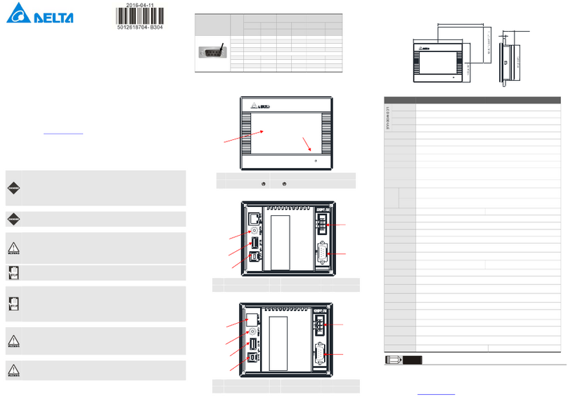 Delta DOP-B03 instruction sheet