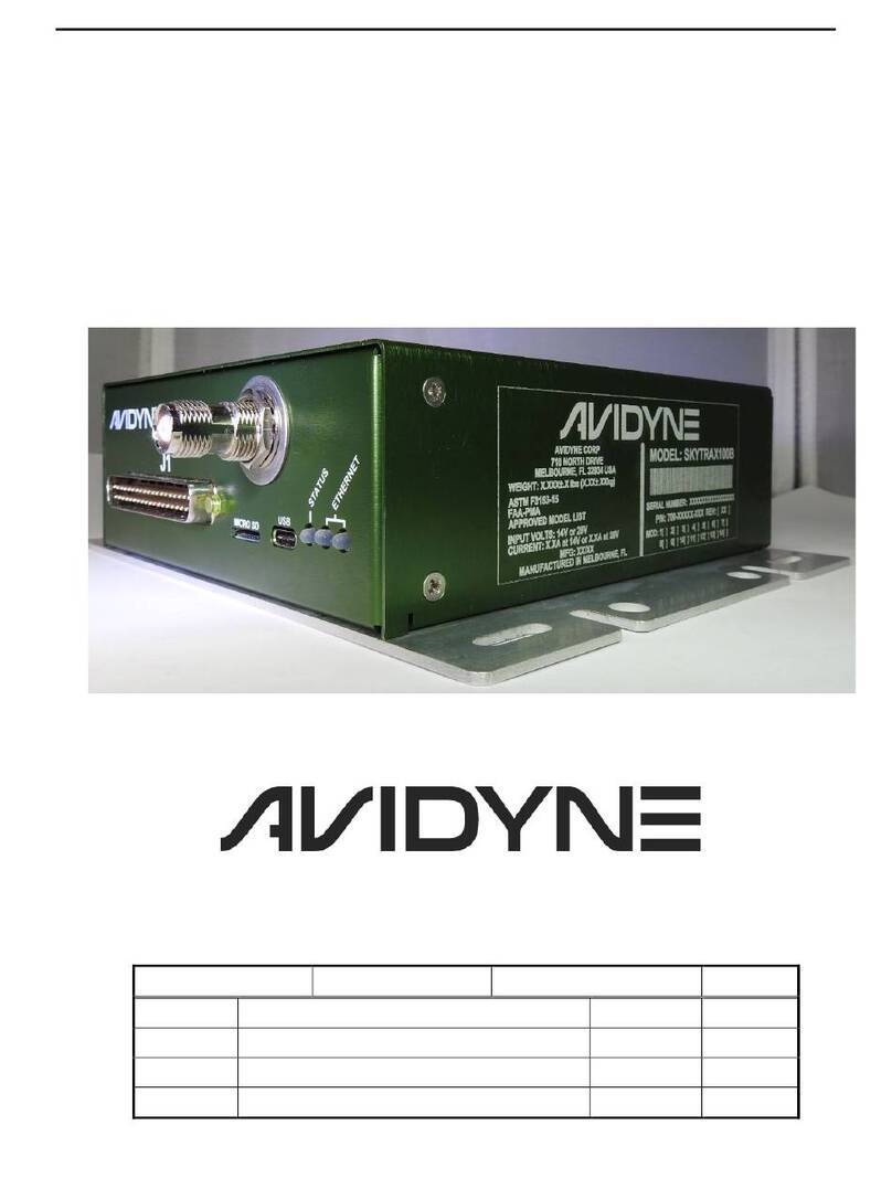 Avidyne SkyTrax Series installation manual