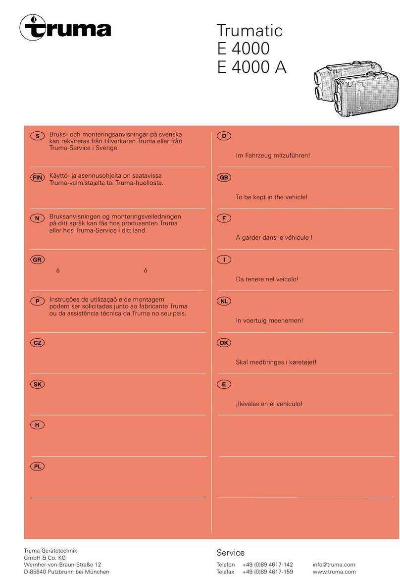 Truma Trumatic E 4000 operating instructions