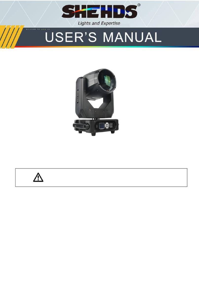 Shehds 275W Beam Moving HeadLighting user manual