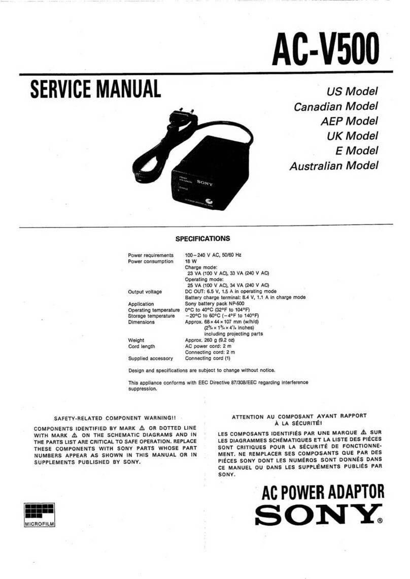 Sony AC-V500 User manual