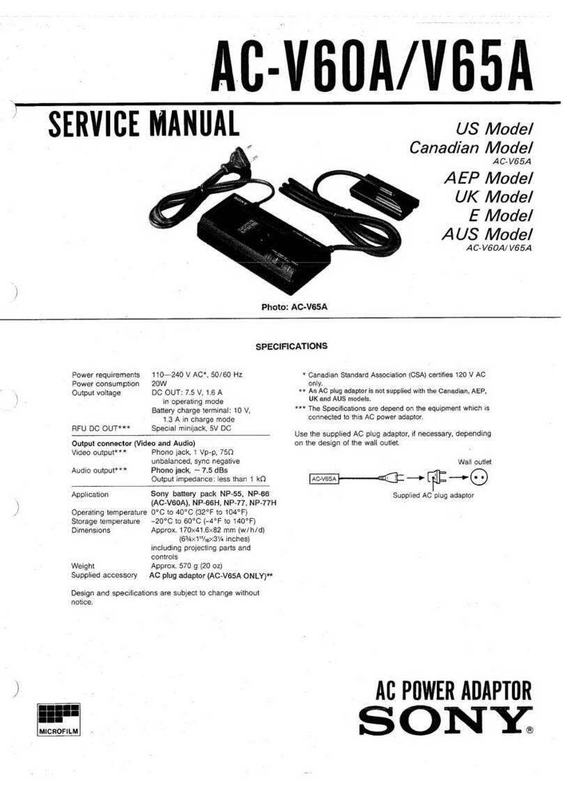 Sony AC-V60A Service manual