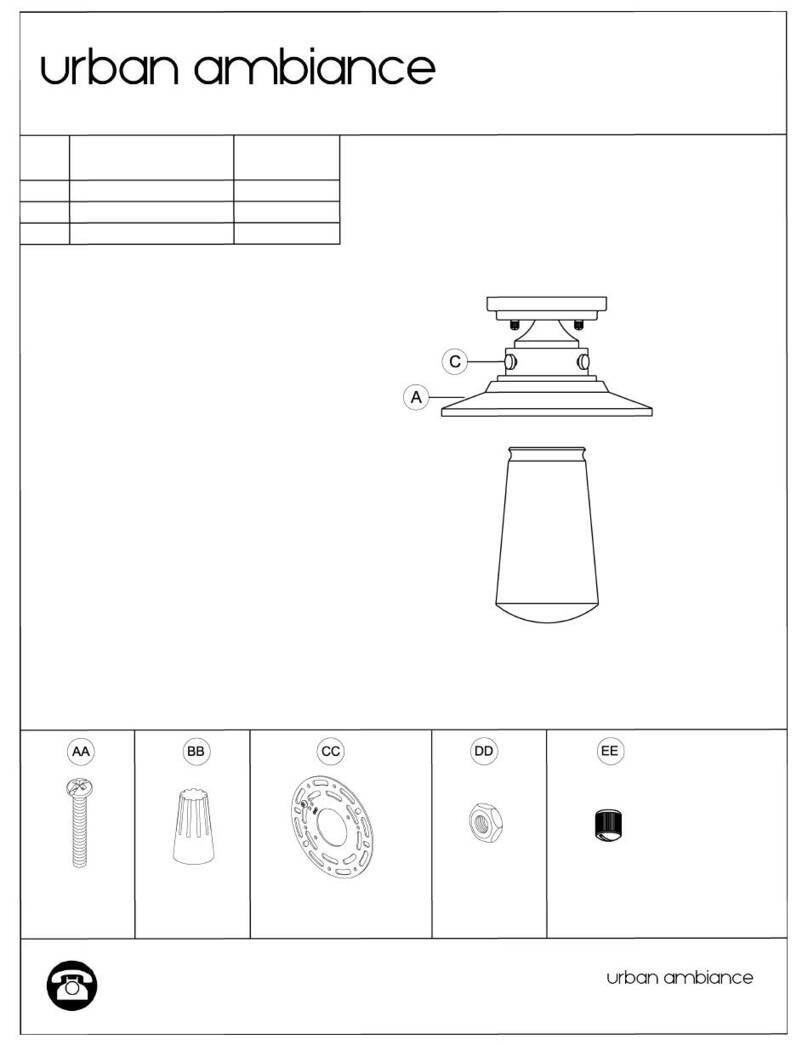 urban ambiance UHP1322 installation instructions urban ambiance UHP1322 installation instructions