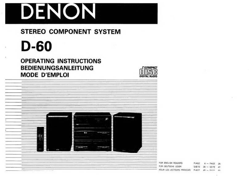 Denon D-60 User manual Denon D-60 User manual