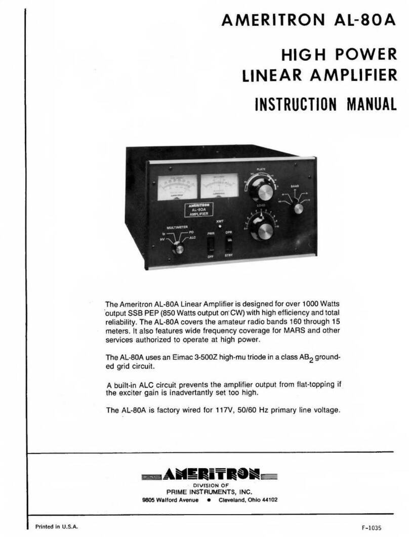 AMERITRON AL-80A instruction manual