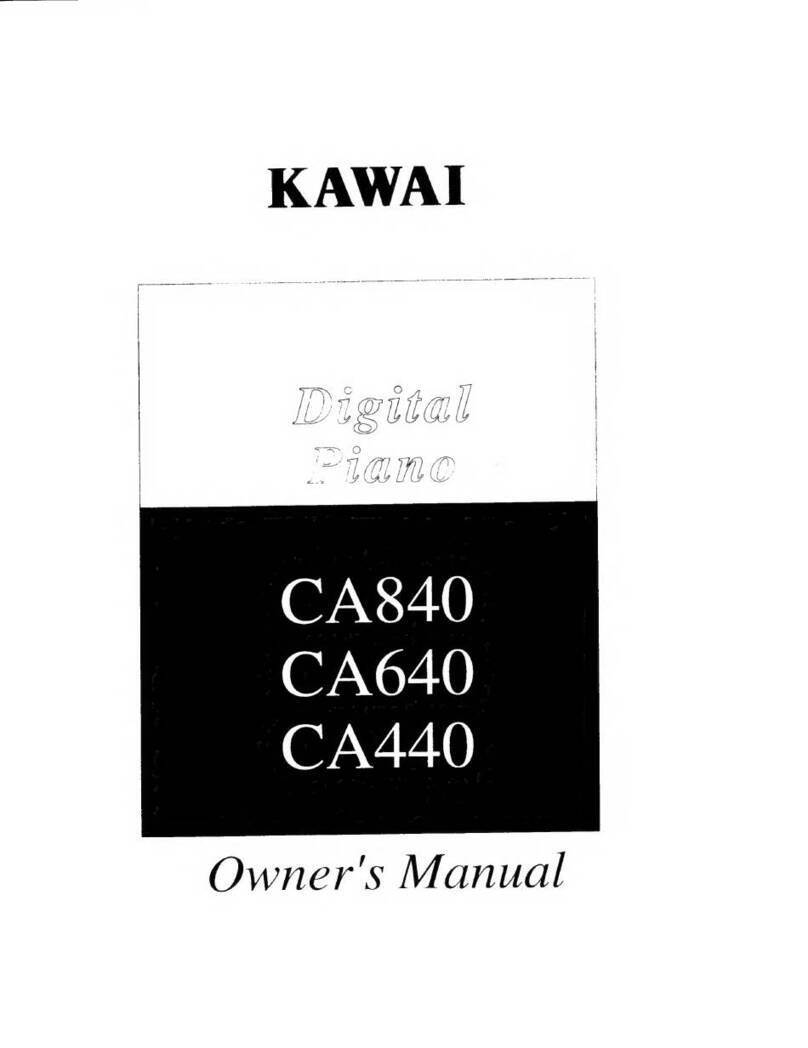 Kawai Digital Piano CA840 owner's manual