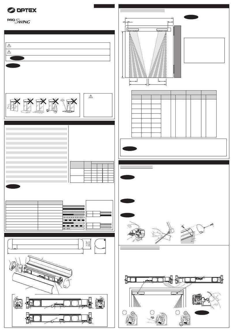 Optex PRO SWING OA-EDGE1 T User manual