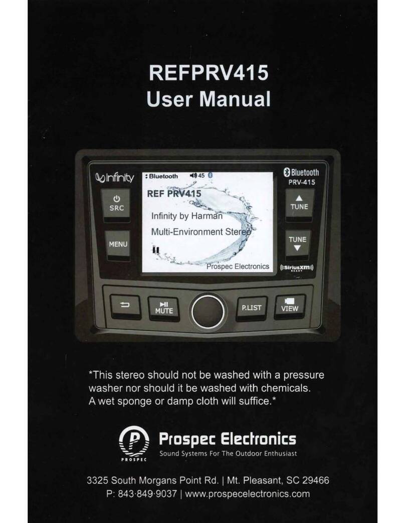 Harman Infinity REFPRV415 user manual