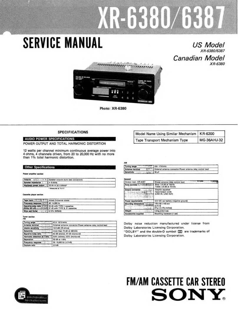 Sony XR-6380 User manual