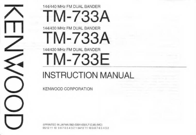 Kenwood TM-733A User manual Kenwood TM-733A User manual