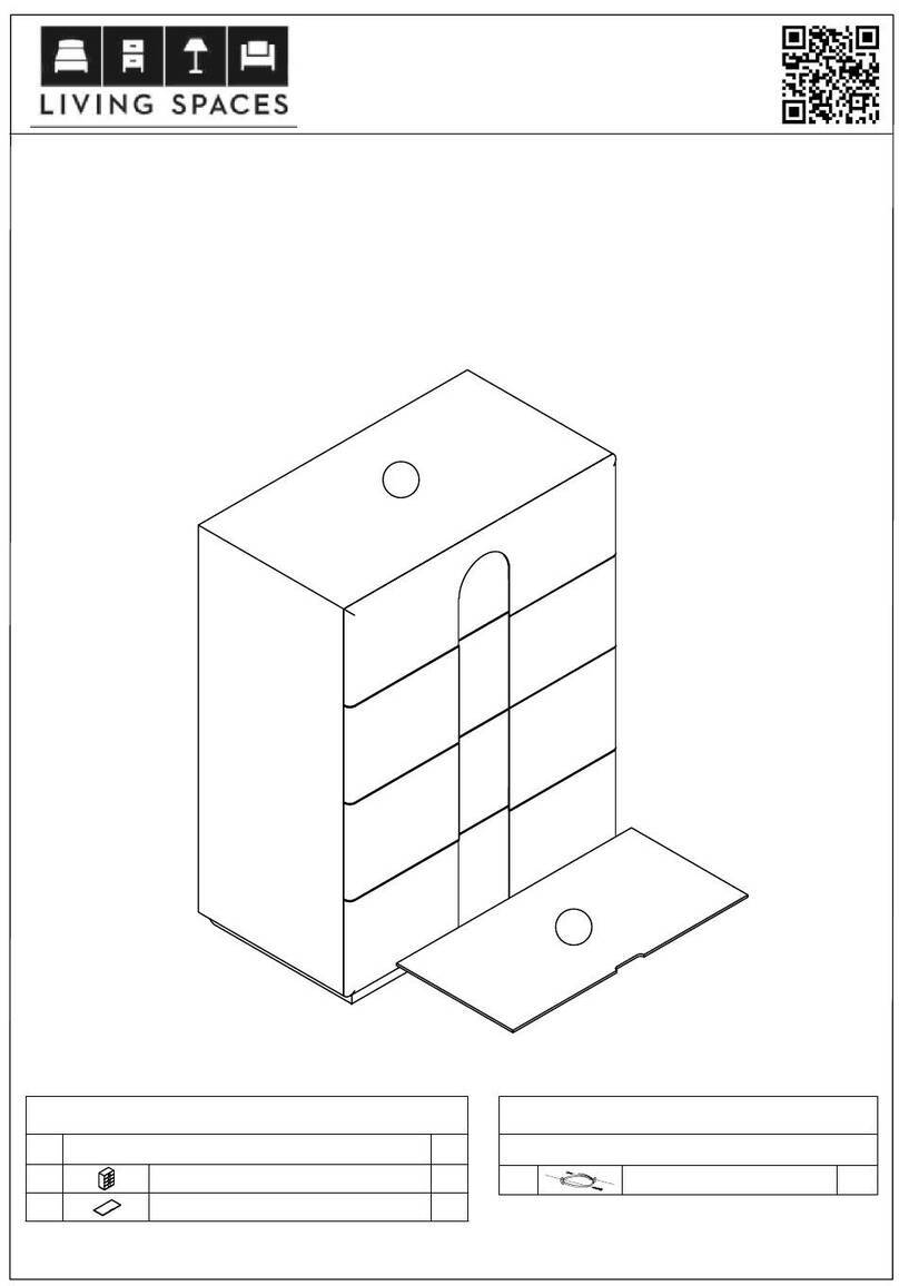 Living Spaces CATANIA DE-CATA-OAK-B03-80 User manual