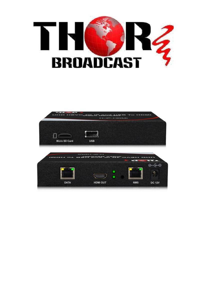 Thor Broadcast H-IP-HDMI User manual Thor Broadcast H-IP-HDMI User manual