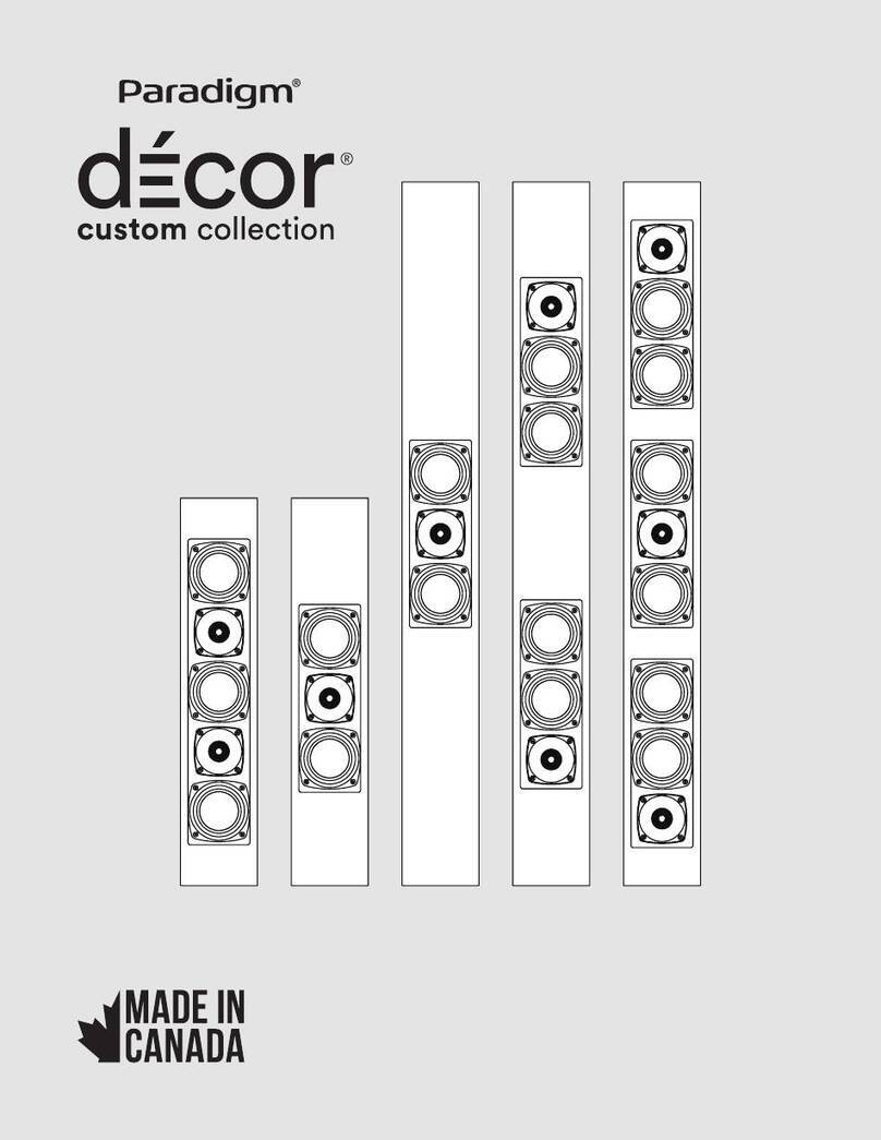 Paradigm DECOR 1S User manual Paradigm DECOR 1S User manual