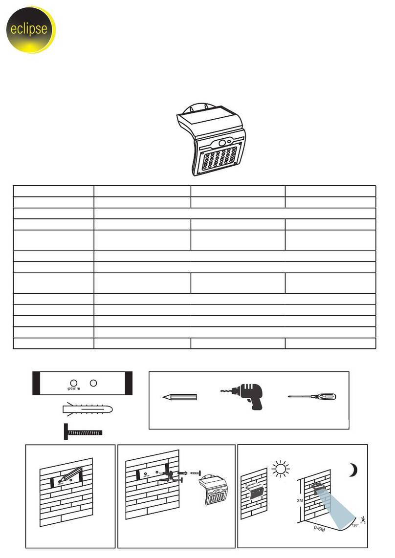Eclipse ESOL2.5W-WH/BL installation instructions