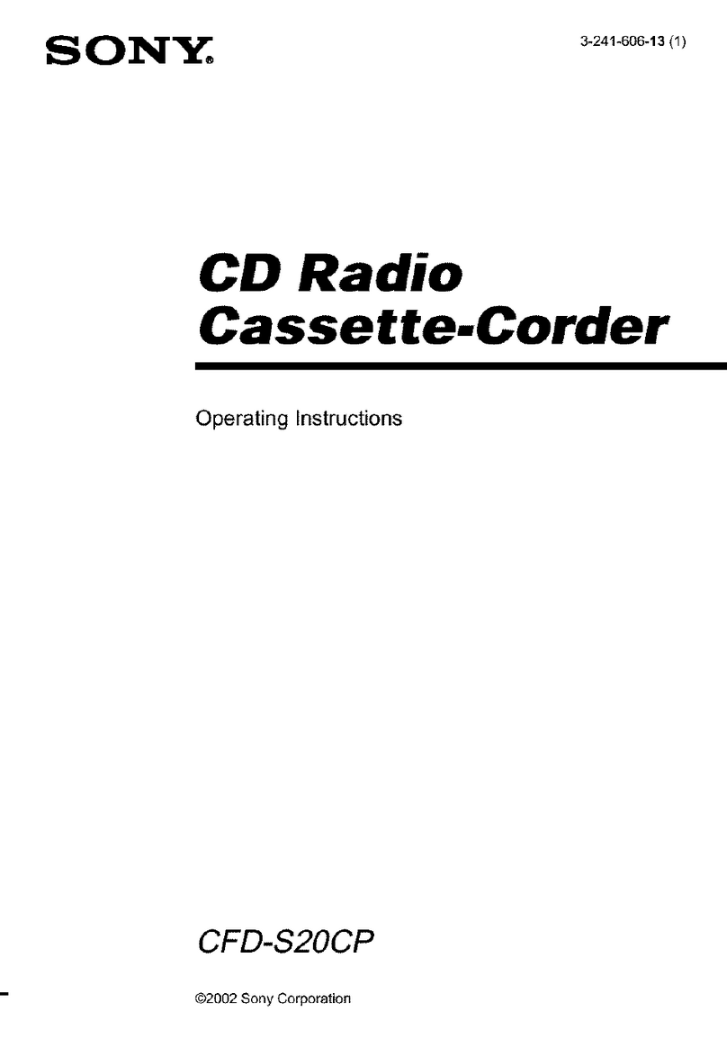 Sony CFD-S20CP - Cd Radio Cassette-corder User manual