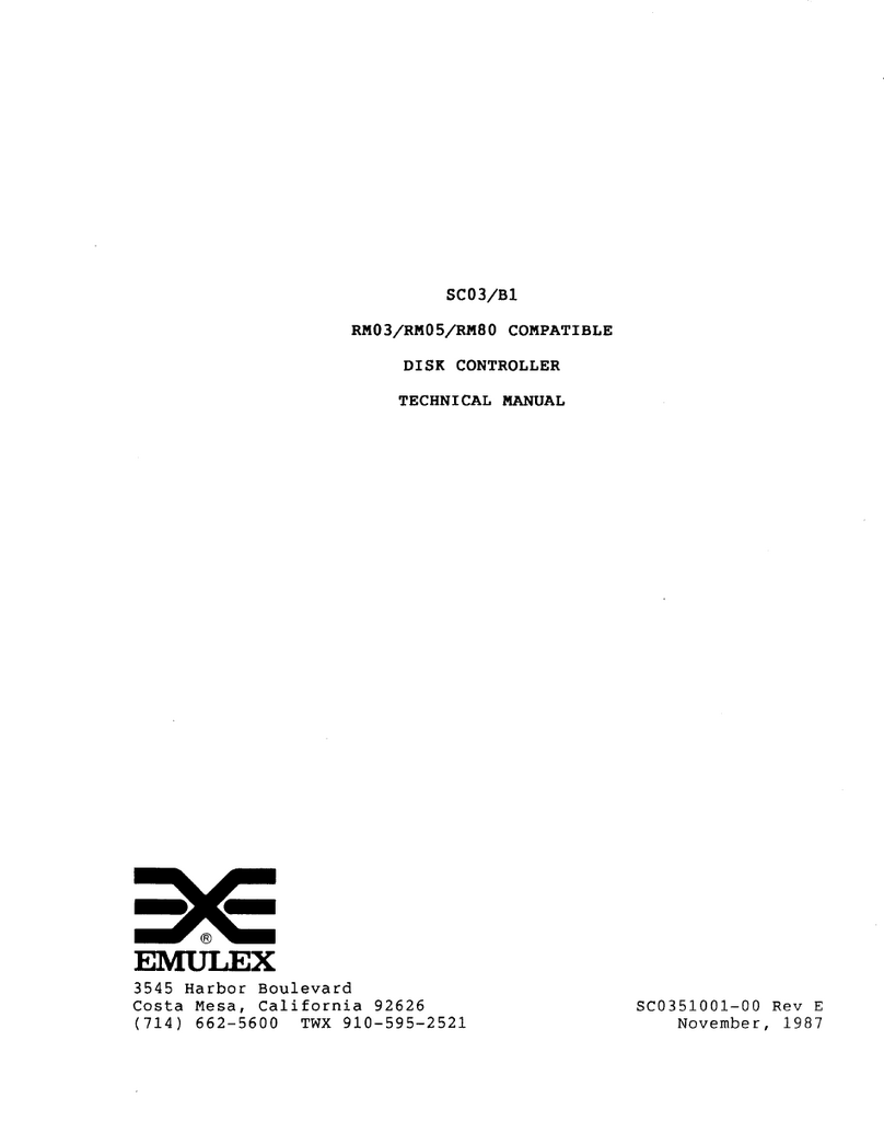 Emulex SC03/B1 User manual