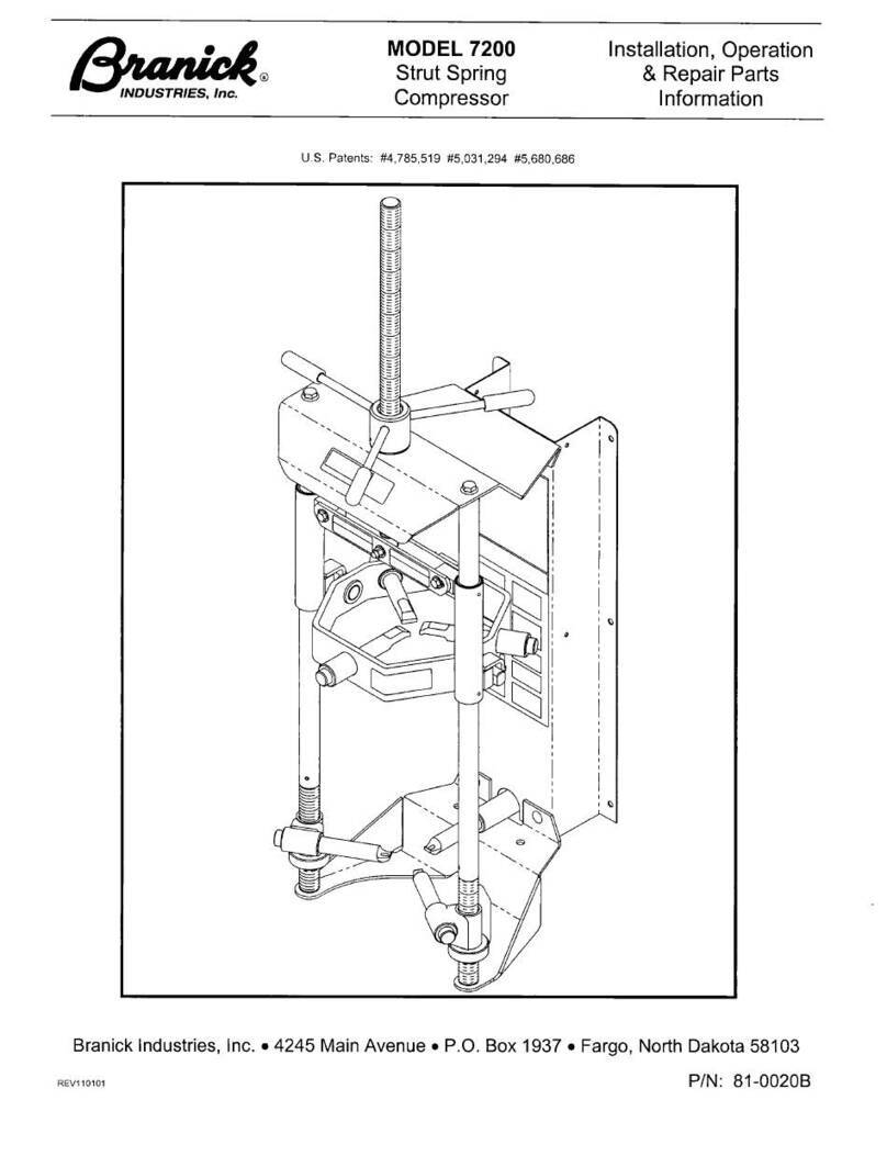 Branick 7200 Installation, Operation & Repair Parts Information