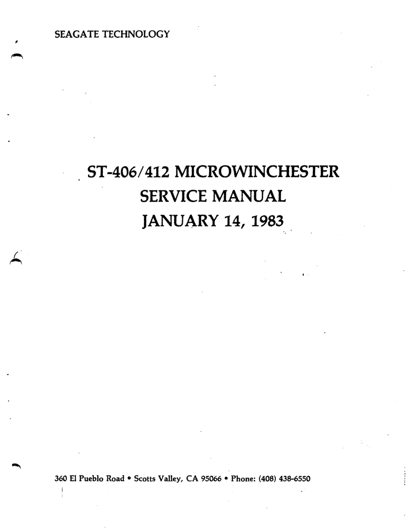 Seagate Technology ST-406 User manual Seagate Technology ST-406 User manual