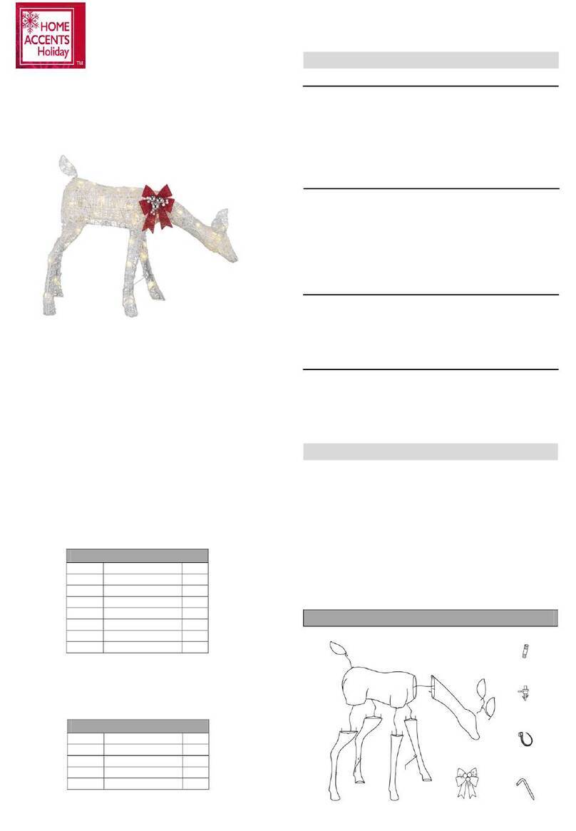Home Accents Holiday 23RT12622111 Assembly instructions