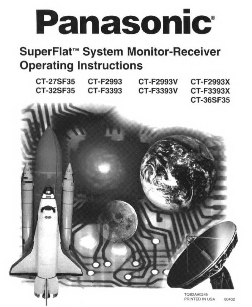 Panasonic CT-275F35 User manual Panasonic CT-275F35 User manual
