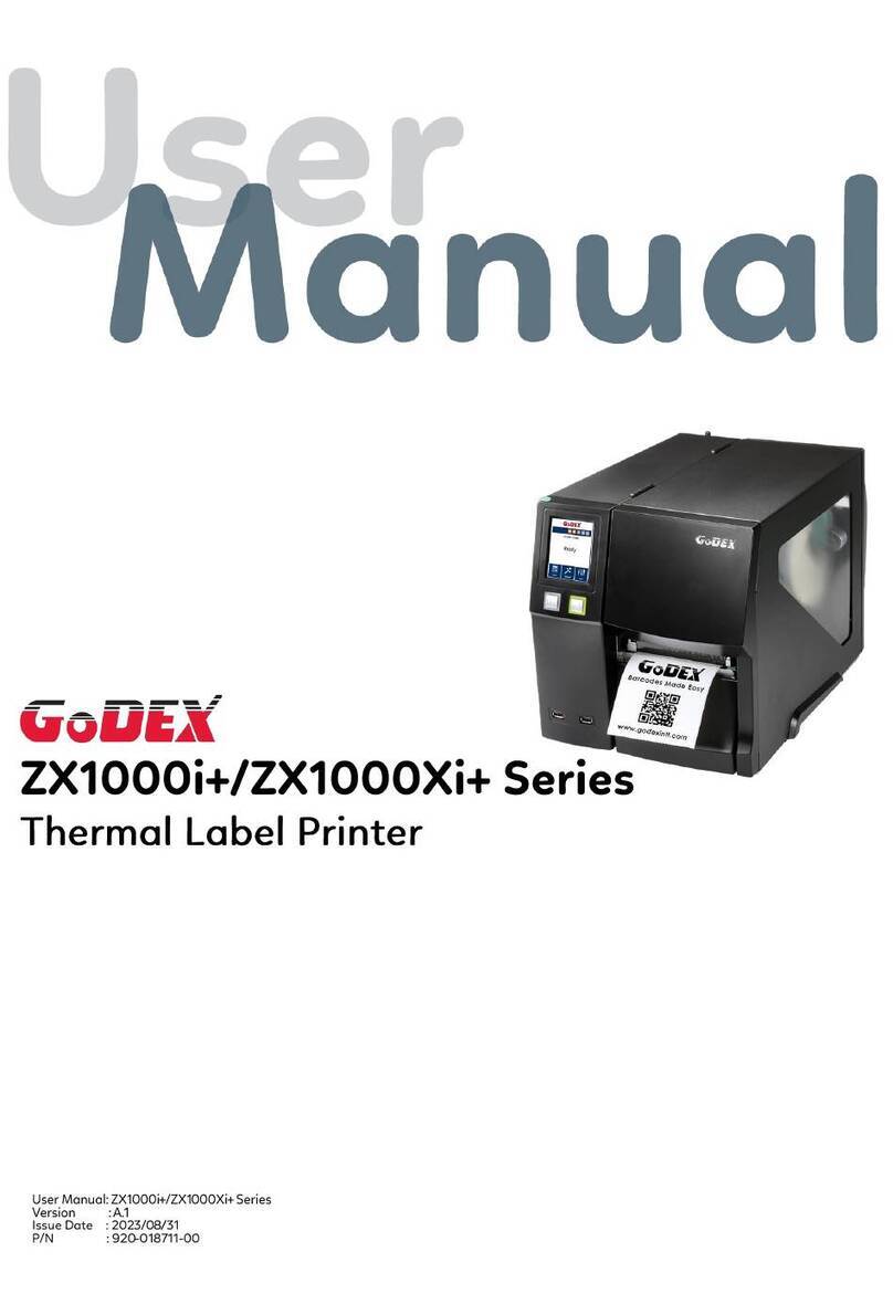 Godex ZX1000i+ Series User manual Godex ZX1000i+ Series User manual