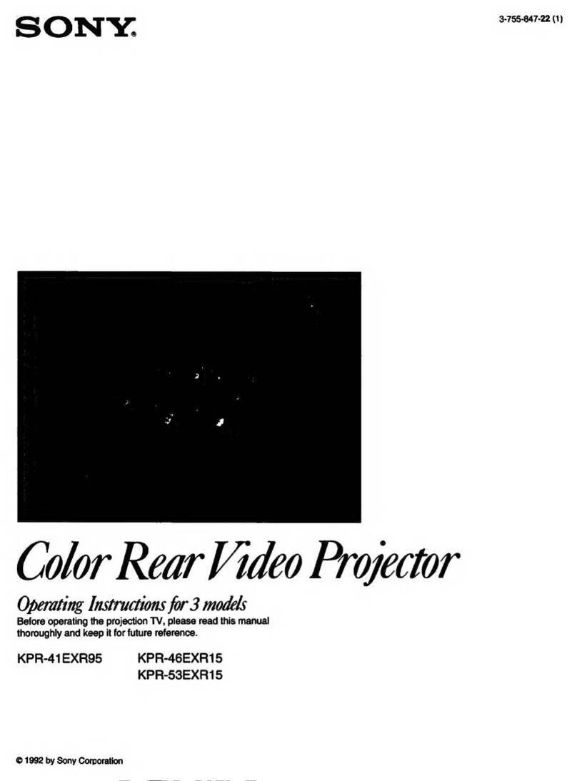 Sony KPR-41EXR95 operating instructions