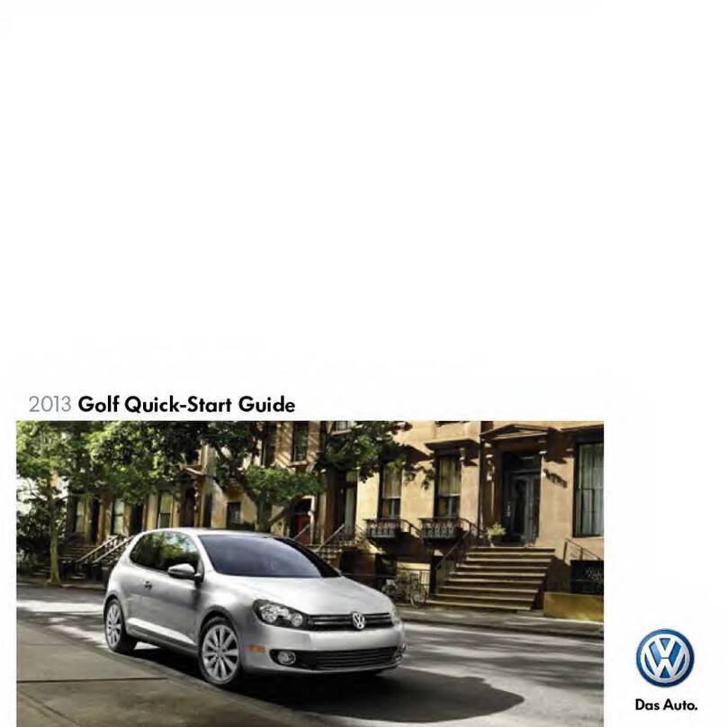 Volkswagen Golf 2013 quick start guide