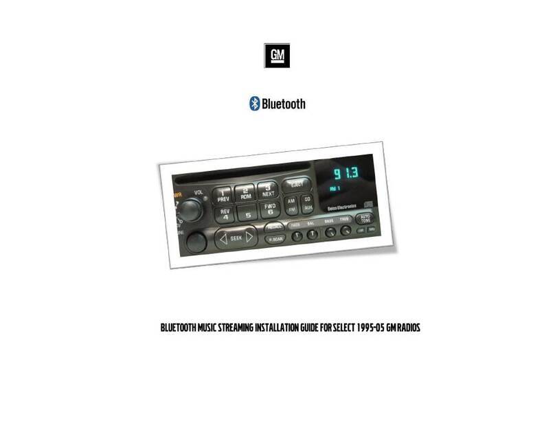 Discount Car Stereo BLU-GM1 User manual
