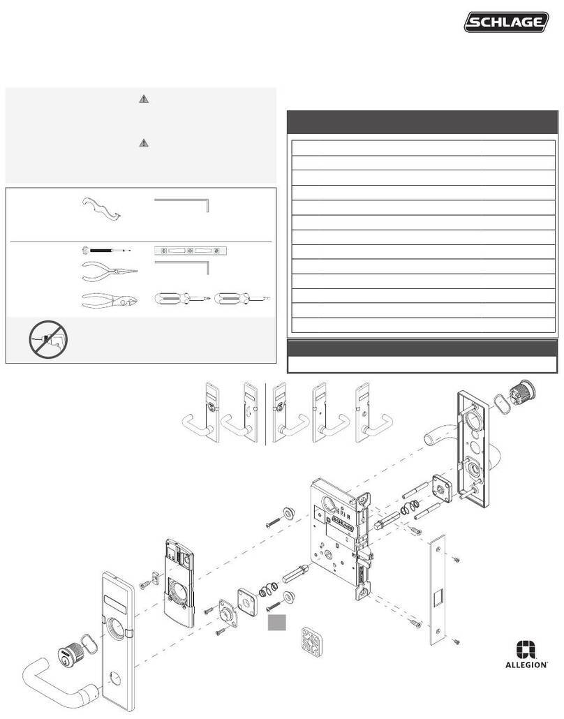 Schlage L9000 Series installation instructions